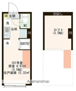 ハーモニーテラス町屋Ⅵ【1階】の間取り
