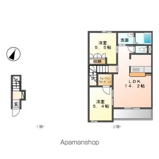 JUNEBERRY I’S(ジューンベリーアイズ)【2階】の間取り