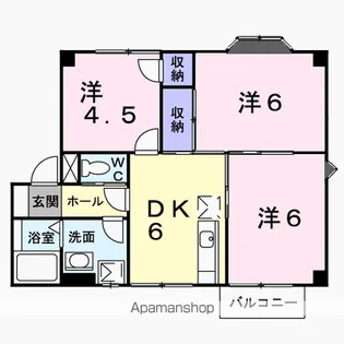 ビレッジ堀内Ⅱ【2階】の間取り