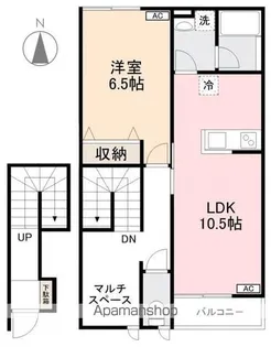 LESAIRES香西Ⅱ【202号室】の間取り