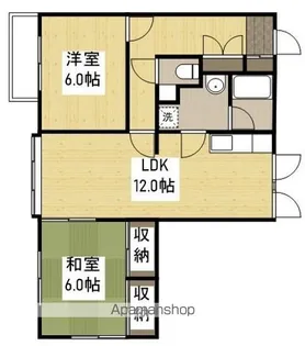 霞ハイツ【1階】の間取り