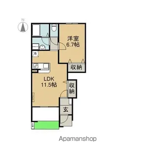 グレイシャス【1階】の間取り