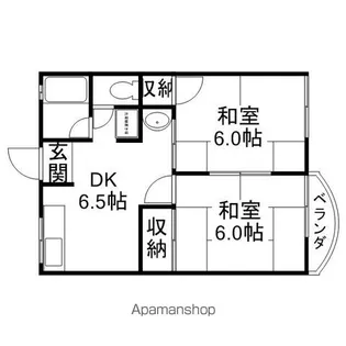シティハイムなかがわ【102号室】の間取り