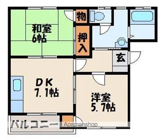 サザンハイツ【2階】の間取り