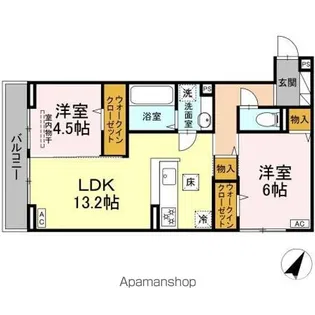 フラネーヴェ【1階】の間取り