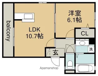 コートリバー【2階】の間取り
