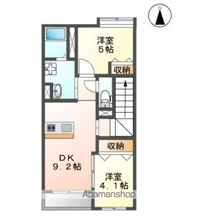 サニーコート上ノ台Ⅱ【2階】の間取り