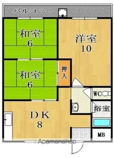 マンション平沼【3階】の間取り