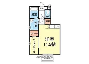 スクエアガーデン【C205号号室】の間取り