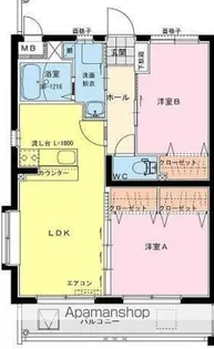 リヴェールMYM【4階】の間取り