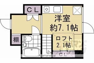 GRAND LATTICE SAYAMACHI【202w号室】の間取り