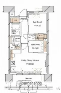 ブランシエスタ新丸子リバーフロント【9階】の間取り