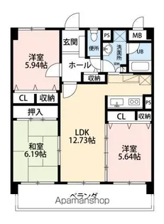 リベルタ柚須【401号室号室】の間取り