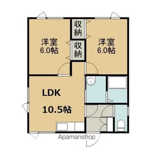 北島アパート(キタジマアパート)【1号室】の間取り