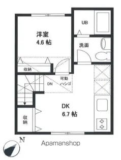 テラス上原240 A棟【2階】の間取り