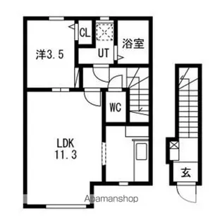 シエール【203号室】の間取り