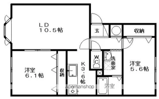 ヴィラ円山1【123号室】の間取り