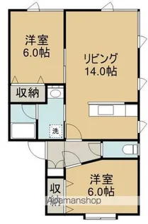 シャトー高松【201号室】の間取り