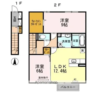 ヴィラコートⅡ【2階】の間取り
