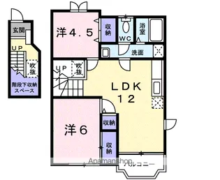 サニーハートⅠ【2階】の間取り