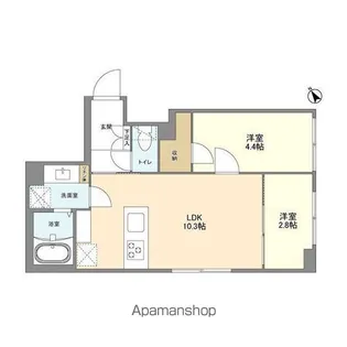 ウェルスクエア南長崎【4階】の間取り