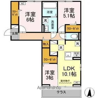 LUXE【1階】の間取り