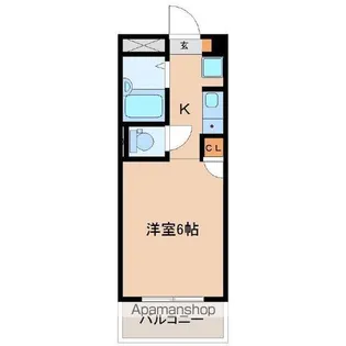 オクトワール宮崎北【2階】の間取り