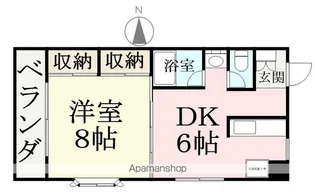 ウエストアネックス【205号室】の間取り