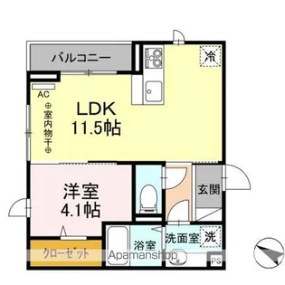 東京都福生市加美平2丁目【アパート】の間取り