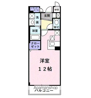 パラディーゾ百舌鳥【307号室】の間取り