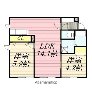 アプリーラ柏葉台【303号室】の間取り