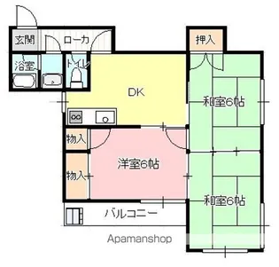 前田アパートB【302号室】の間取り