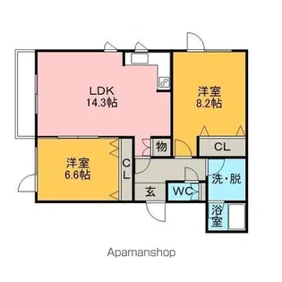 ランディック アイリ【2階】の間取り