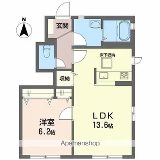 ハイネス国府 B棟【1階】の間取り