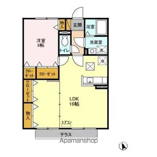 1LDKの間取り画像