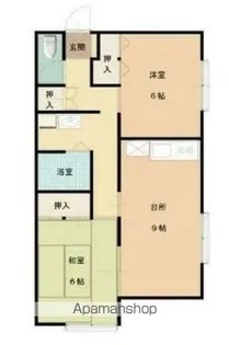 ドリームハイツ八木山【102号室】の間取り