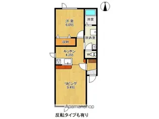 1LDKの間取り画像