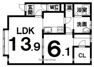 プチロイヤル【1階】の間取り
