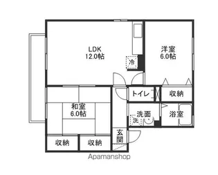 ハイカムール静【2階】の間取り