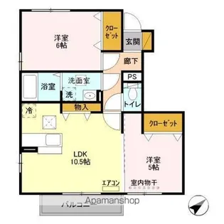 ハイブリッジ I【1階】の間取り