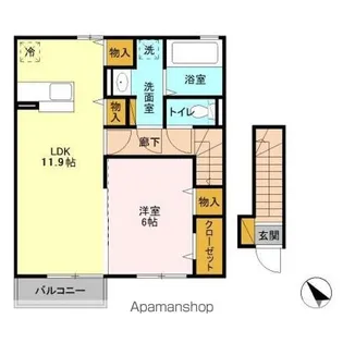 ラ・メール【2階】の間取り