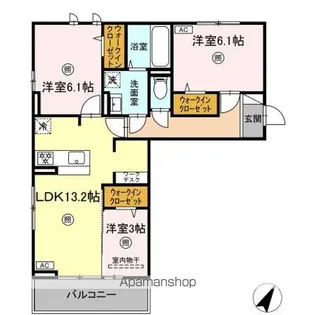 メゾン・ド・K’S【2階】の間取り