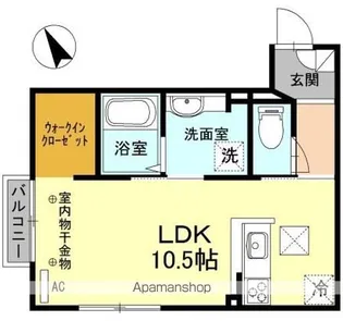 カルミヤ駅西【1階】の間取り