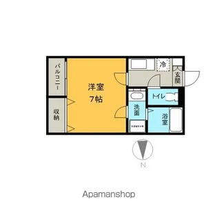 クレフラスト大杉町B棟【203号室】の間取り