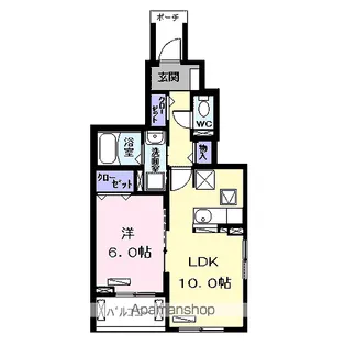 ル・カルム【1階】の間取り