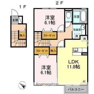 ボンシック 3番館【2階】の間取り