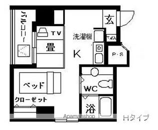 グランビア岡田【8階】の間取り