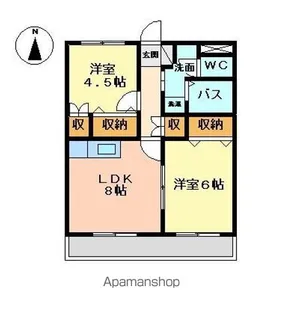 サンライズ2番館【105号室】の間取り