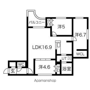 CreaResidence発寒南【3階】の間取り
