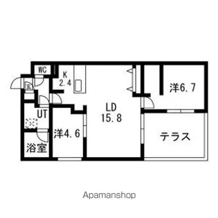 オリヴィオ南15西8(ALLIVIO南15西8)【1階】の間取り